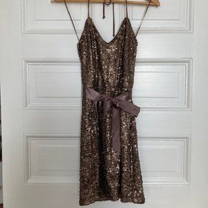 Trina Turk Fuego Sequin Halter Mini Dress